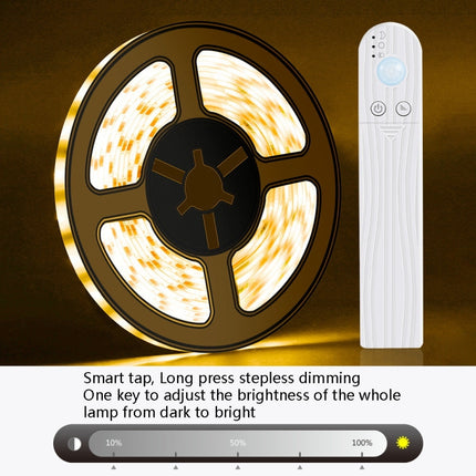 0.5m LED Battery Box Light Strip Intelligent Induction Dimming Soft Light Strip Drip Waterproof Cabinet Light Tape(6500K (Cold White))-garmade.com
