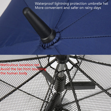 PGM YS005 Golf Umbrella Self-Contained Electric Fan Sunscreen Umbrella(Lake Blue)-garmade.com