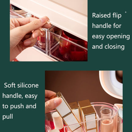 Cosmetic Storage Box Dustproof Skin Care Products Desktop Shelf, Colour: White Small Ordinary Model-garmade.com
