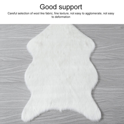 Wool Sofa Cushion Fur Full Sheepskin Carpet Window Decoration Mat, Size: 60x90cm(White)-garmade.com