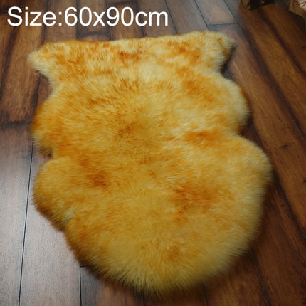 Wool Sofa Cushion Fur Full Sheepskin Carpet Window Decoration Mat, Size: 60x90cm(Beige Gold Tip)-garmade.com