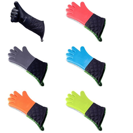 Extended Silicone Non-slip Gloves Resistant To High Temperatures Insulated Microwave Ovens Anti-scalding Gloves Random Color Delivery-garmade.com