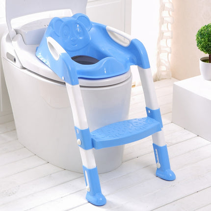 Baby Potty Toilet Chair Training Seat With Adjustable Ladder Infant Anti Slip Folding Toilet Trainer Safety Seats(Blue)-garmade.com
