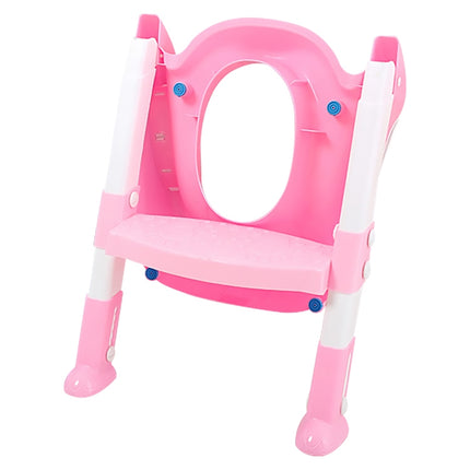 Baby Potty Toilet Chair Training Seat With Adjustable Ladder Infant Anti Slip Folding Toilet Trainer Safety Seats(Pink)-garmade.com