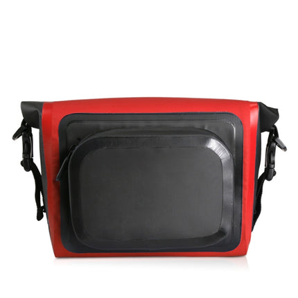 Large-Capacity Waterproof Bicycle Bag Bicycle Front Beam Bag Handlebar Bag, Size: 8 Inch(Red)-garmade.com