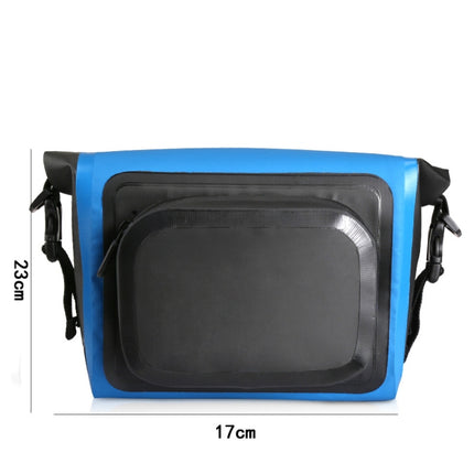 Large-Capacity Waterproof Bicycle Bag Bicycle Front Beam Bag Handlebar Bag, Size: 8 Inch(Light Blue)-garmade.com