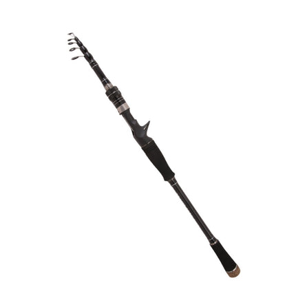 Carbon Telescopic Luya Rod Short Section Fishing Throwing Rod, Length: 2.7m(Curved Handle)-garmade.com