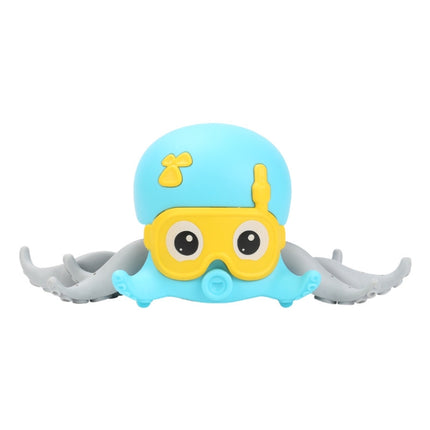 Clockwork Octopus Swimming Baby Water Playing Bathroom Bathing Toys(Blue)-garmade.com