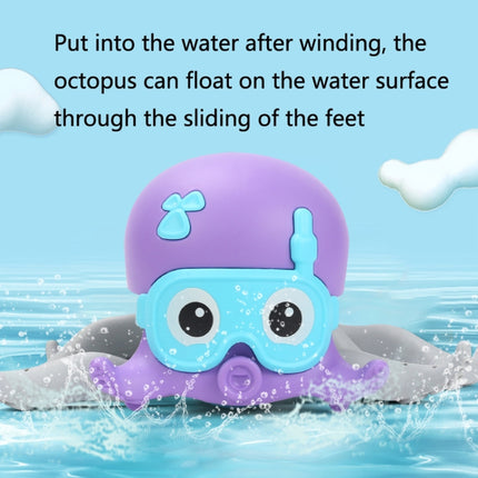 Clockwork Octopus Swimming Baby Water Playing Bathroom Bathing Toys(Blue)-garmade.com