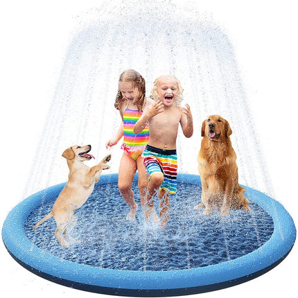 FY008 PVC Pet Sprinkler Mat Outdoor Lawn Water Fun Mat, Diameter: 150CM-garmade.com