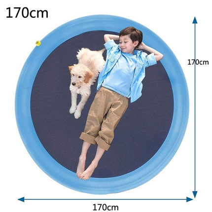 FY008 PVC Pet Sprinkler Mat Outdoor Lawn Water Fun Mat, Diameter: 170CM-garmade.com