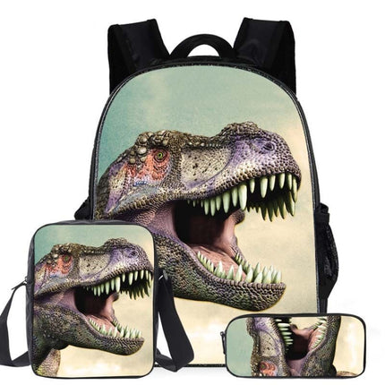 16-inch ZZ9 3 PCS / Set Child Dinosaur School Bag Kindergarten Pupils Backpack-garmade.com
