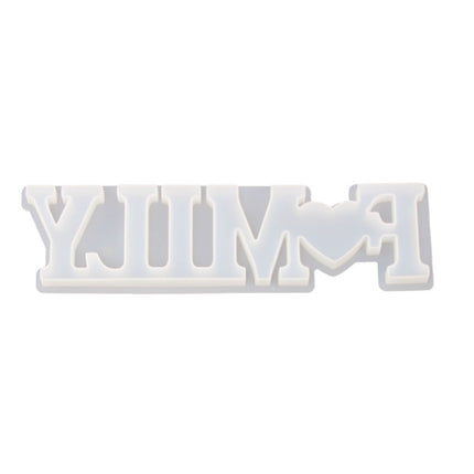 2 PCS DIY Crystal Epoxy Silicone Letter Mold(Positive Letter MD3315_FAMILY Mold)-garmade.com