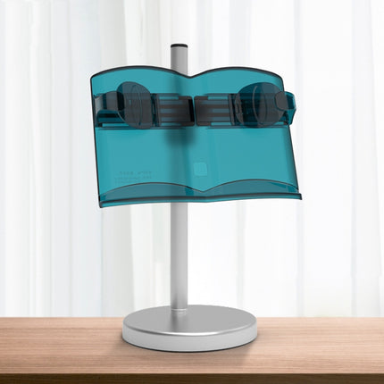 NG3051 Lifting Reading Rack Children Multifunctional Reading Bookshelf Mobile Phone Tablet Stand,Type: Book Type (Transparent Blue Green)-garmade.com