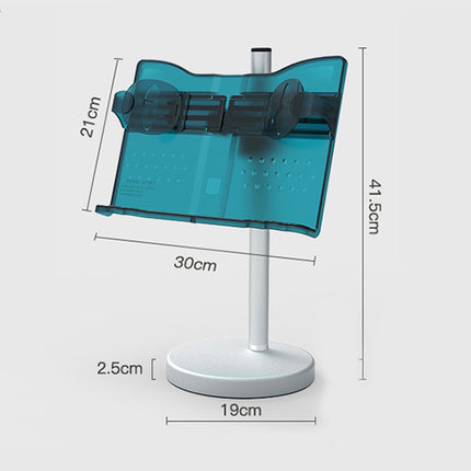 NG3051 Lifting Reading Rack Children Multifunctional Reading Bookshelf Mobile Phone Tablet Stand,Type: Cat Type (Transparent Blue Green)-garmade.com