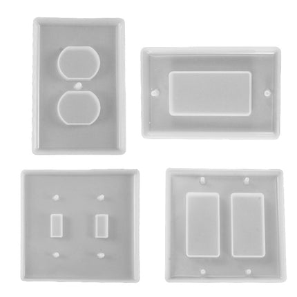 3 PCS Crystal Epoxy Mirror Porous Socket Button Data Line Switch Panel Silicone Mold, Specification: Style One-garmade.com