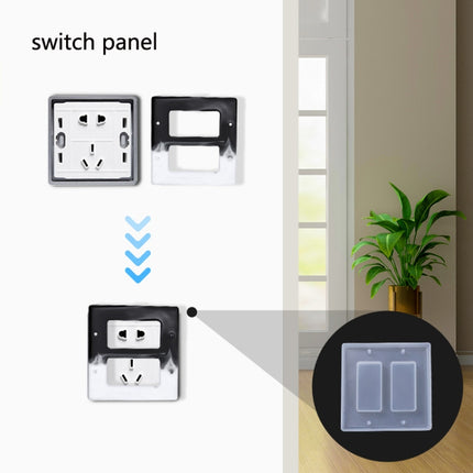 3 PCS Crystal Epoxy Mirror Porous Socket Button Data Line Switch Panel Silicone Mold, Specification: Style Six-garmade.com