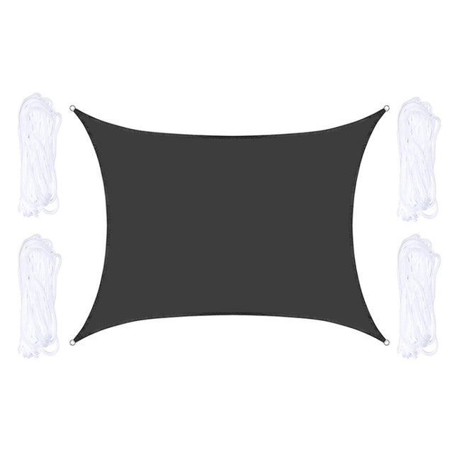 Outdoor Garden Sunshade Sail Waterproof Anti-UV Canopy, Size: 2m x 2.5m(Black)-garmade.com