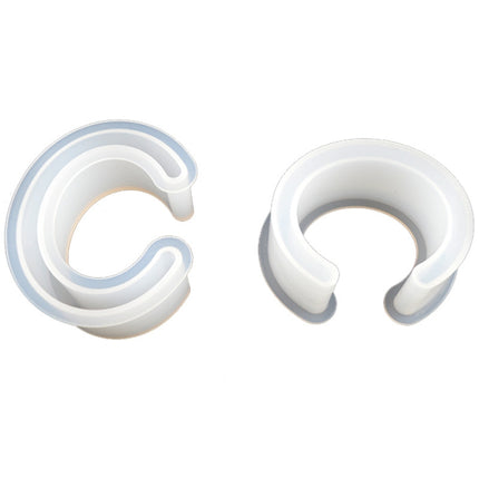 3 PCS C Type Bracelet Half-Opening Mould DIY Crystal Epoxy Silicone Mould(MD1005)-garmade.com