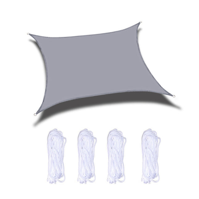 Outdoor Garden Sunshade Sail Waterproof Anti-UV Canopy, Size: 2.5m x 3m(Gray)-garmade.com