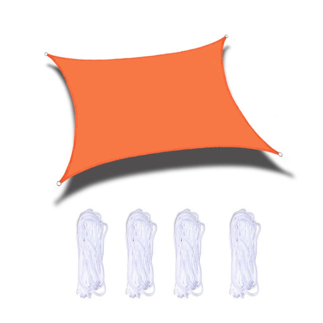 Outdoor Garden Sunshade Sail Waterproof Anti-UV Canopy, Size: 2.5m x 3m(Orange)-garmade.com