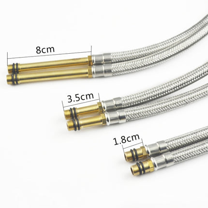 4 PCS Weave Stainless Steel Flexible Plumbing Pipes Cold Hot Mixer Faucet Water Pipe Hoses High Pressure Inlet Pipe, Specification: 60cm 1.8cm Copper Rod-garmade.com