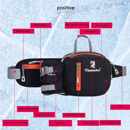 Tanluhu FK389 Outdoor Sports Waist Bag Multi-Purpose Running Water Bottle Bag Riding Carrying Case, Size: 2L(Pink)-garmade.com