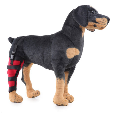 HJ19 Pet Surgery Rehabilitation Back Leg Protector Walking Aids, Size: XS(Red Right Back Leg)-garmade.com
