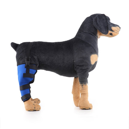 HJ19 Pet Surgery Rehabilitation Back Leg Protector Walking Aids, Size: XS(Blue Right Back Leg)-garmade.com