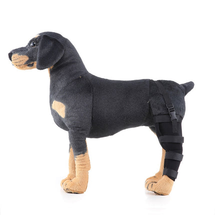 HJ19 Pet Surgery Rehabilitation Back Leg Protector Walking Aids, Size: S(Black Left Back Leg)-garmade.com