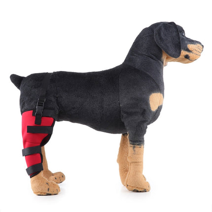 HJ19 Pet Surgery Rehabilitation Back Leg Protector Walking Aids, Size: S(Red Right Back Leg)-garmade.com