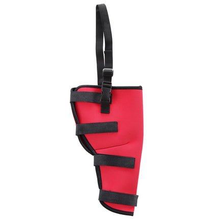 HJ19 Pet Surgery Rehabilitation Back Leg Protector Walking Aids, Size: L(Red Left Back Leg)-garmade.com