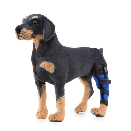 HJ19 Pet Surgery Rehabilitation Back Leg Protector Walking Aids, Size: L(Blue Left Back Leg)-garmade.com