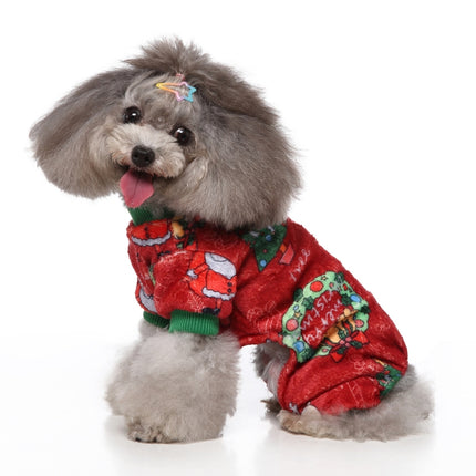Halloween Christmas Day Pets Dress Up Clothes Pet Funny Clothes, Size: S(SDZ137 Christmas Circle)-garmade.com