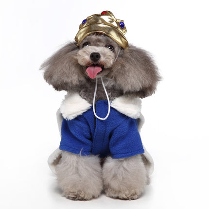 Halloween Christmas Day Pets Dress Up Clothes Pet Funny Clothes, Size: L(SDZ132 King)-garmade.com
