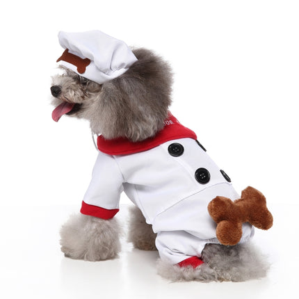 Halloween Christmas Day Pets Dress Up Clothes Pet Funny Clothes, Size: XL(SDZ131 Chef)-garmade.com
