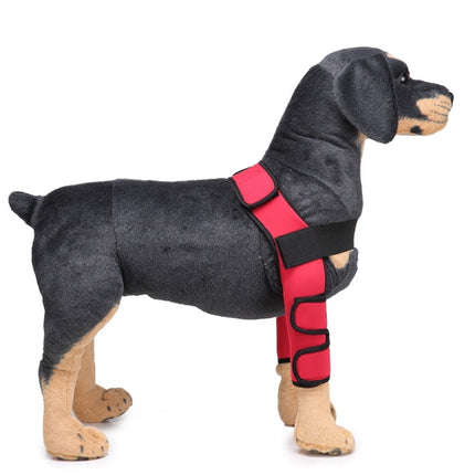 Pet Dog Leg Knee Guard Surgery Injury Protective Cover, Size: S(Classic Model (Red))-garmade.com