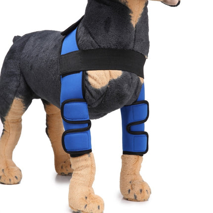 Pet Dog Leg Knee Guard Surgery Injury Protective Cover, Size: S(Classic Model (Blue))-garmade.com