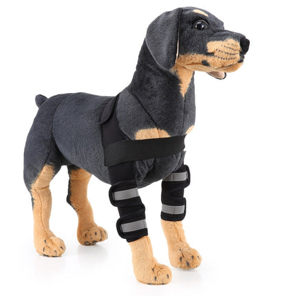 Pet Dog Leg Knee Guard Surgery Injury Protective Cover, Size: S(Anti-glory Model (Black))-garmade.com