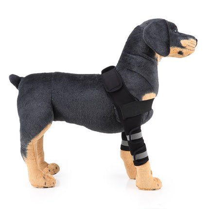Pet Dog Leg Knee Guard Surgery Injury Protective Cover, Size: S(Anti-glory Model (Black))-garmade.com