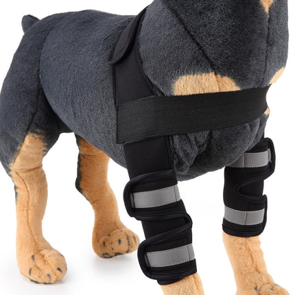 Pet Dog Leg Knee Guard Surgery Injury Protective Cover, Size: S(Anti-glory Model (Black))-garmade.com
