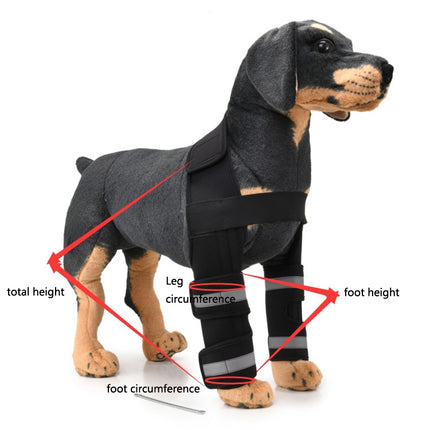 Pet Dog Leg Knee Guard Surgery Injury Protective Cover, Size: S(Classic Model (Black))-garmade.com