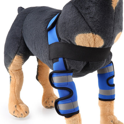Pet Dog Leg Knee Guard Surgery Injury Protective Cover, Size: L(Anti-glory Model (Blue))-garmade.com