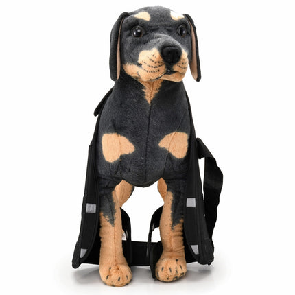 Pet Dog Leg Knee Guard Surgery Injury Protective Cover, Size: L(Support Strips Model (Black))-garmade.com
