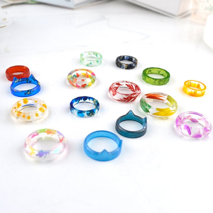 3 in 1 DIY Crystal Dripping Ring Pendant Silicone Mold Arc-Shaped Section Ring Mold(MD1130A + MD1131A + MDA1135A)-garmade.com