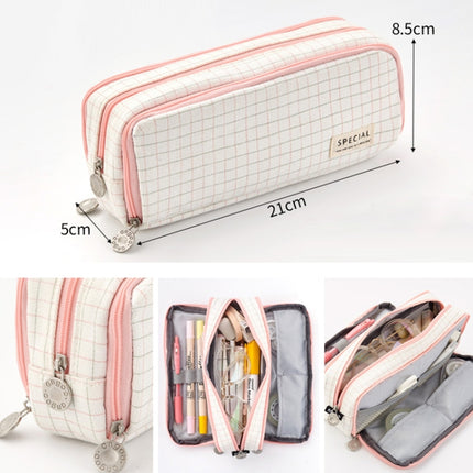 Angoo Double-Open Multi-Layer Stationery Pencil Case Multifunctional Cosmetic Bag(Palm Black And White)-garmade.com