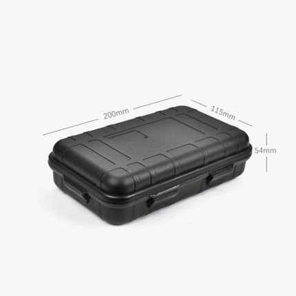 2 PCS Large EDC Tool Outdoor Shockproof Waterproof Sealing Box Wild Survival Storage Box(Black)-garmade.com