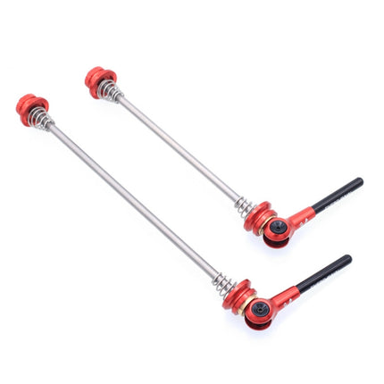 EVERDAWN Mountain Highway Bike Titanium Alloy Axis Quick Removal Rod Front And Rear Rollers Open Flower Drum Fixed Axis Trolley(Red)-garmade.com