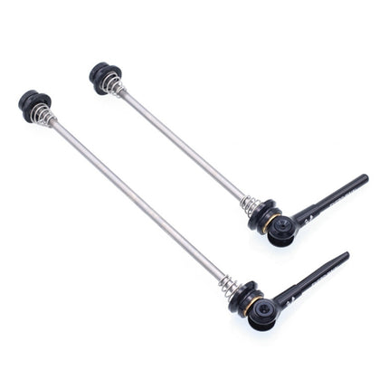 EVERDAWN Mountain Highway Bike Titanium Alloy Axis Quick Removal Rod Front And Rear Rollers Open Flower Drum Fixed Axis Trolley(Black)-garmade.com