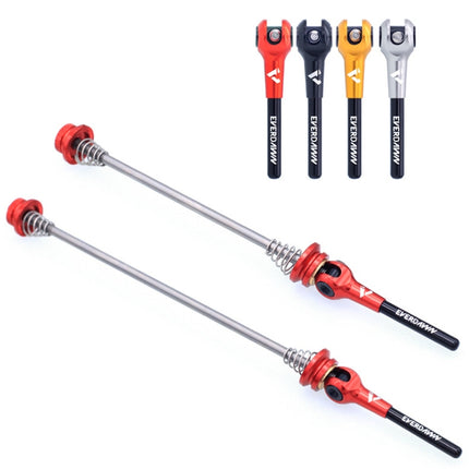 EVERDAWN Mountain Highway Bike Titanium Alloy Axis Quick Removal Rod Front And Rear Rollers Open Flower Drum Fixed Axis Trolley(Red)-garmade.com